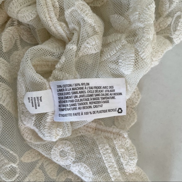 Xhilaration Sheer Lace Embroidered Boho Beach Coverup Top Size XS - Picture 11 of 12